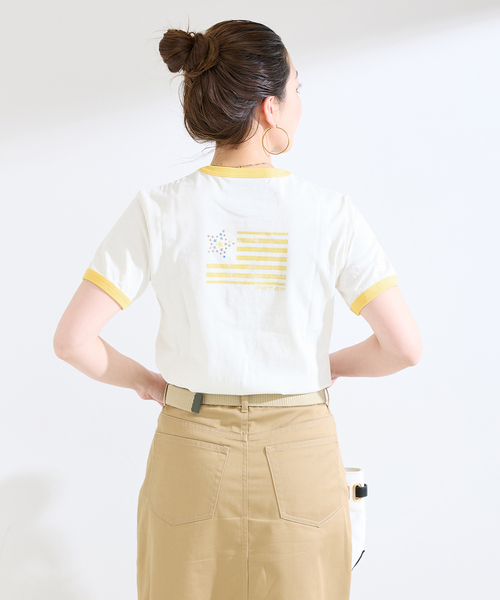 B.C STOCK(ベーセーストック)の「【WEB+一部店舗限定】MY NAME IS PETER / (W)STAR FLAG RINGER T-SHIRTS(Tシャツ/カットソー・レディース・イエロー/ブルー/レッド・FREE)」の21枚目の写真