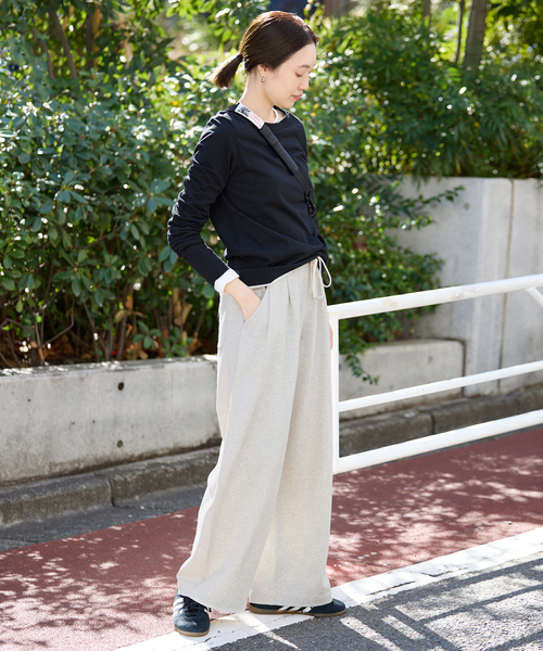 SLOBE IENA(スローブイエナ)の「BAYLEEテリータックトラウザー(スウェットパンツ・レディース・グレー・36/38)」の5枚目の写真