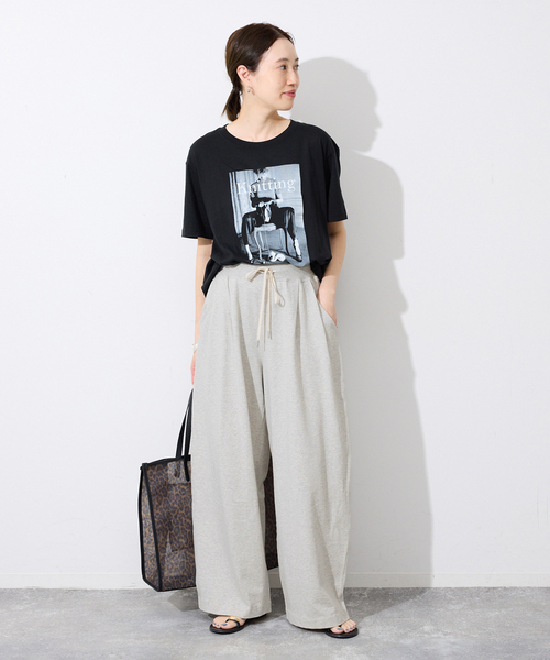 SLOBE IENA(スローブイエナ)の「BAYLEEテリータックトラウザー(スウェットパンツ・レディース・グレー・36/38)」の9枚目の写真