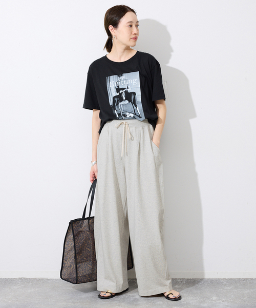 SLOBE IENA(スローブイエナ)の「BAYLEEテリータックトラウザー(スウェットパンツ・レディース・グレー・36/38)」の14枚目の写真
