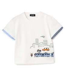 【人気商品再入荷】【直営店で取り扱い無し】乗り物と街半袖Tシャツ
