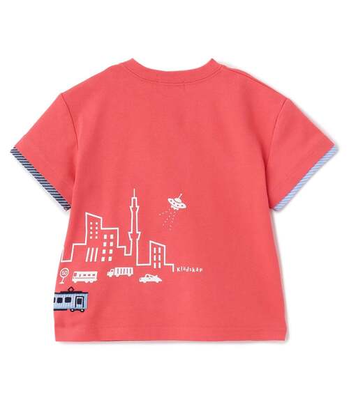 kladskap(クレードスコープ)の「【人気商品再入荷】【直営店で取り扱い無し】乗り物と街半袖Tシャツ(Tシャツ/カットソー・キッズ・レッド/オフホワイト・100cm/110cm/90cm/120cm/130cm)」の12枚目の写真