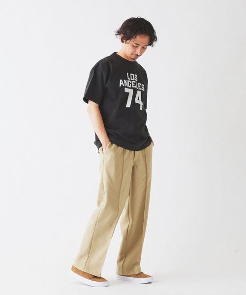 Dickies（ディッキーズ）の「《追加》Dickies / ディッキーズ 別注 ピンタック ワイドスラックス（スラックス・メンズ・ネイビー/ベージュ・LARGE/MEDIUM）」の16枚目の写真