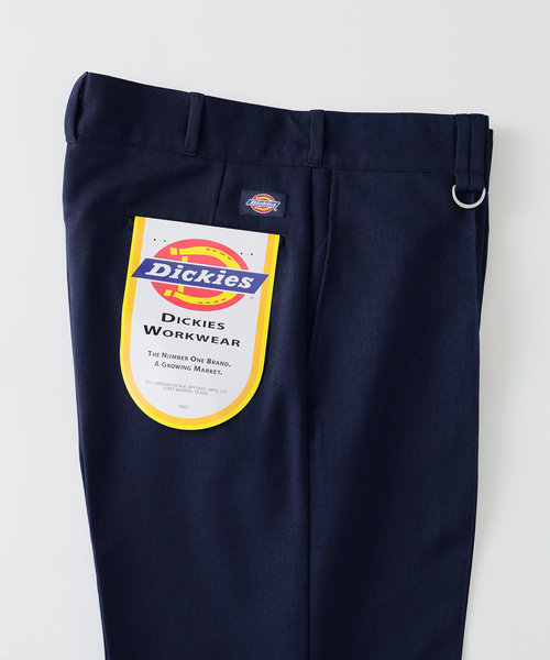 Dickies（ディッキーズ）の「《追加》Dickies / ディッキーズ 別注 ピンタック ワイドスラックス（スラックス・メンズ・ネイビー/ベージュ・LARGE/MEDIUM）」の5枚目の写真