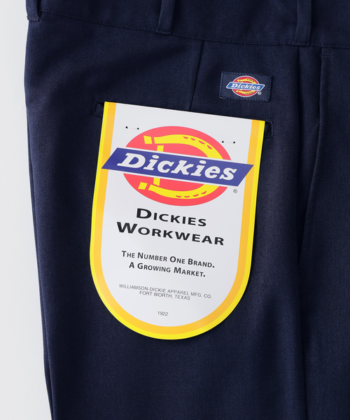 Dickies（ディッキーズ）の「《追加》Dickies / ディッキーズ 別注 ピンタック ワイドスラックス（スラックス・メンズ・ネイビー/ベージュ・LARGE/MEDIUM）」の4枚目の写真