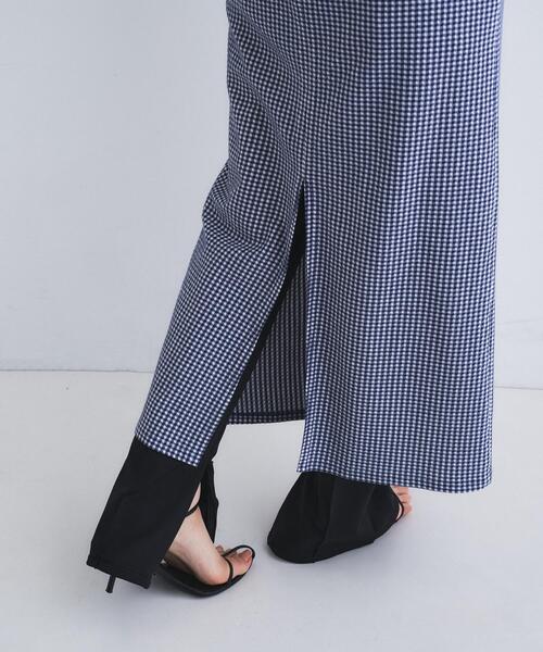 CODE A(コードエー)の「gingham check pencil skirt(スカート・レディース・ブラック系1/ネイビー系1・34/36)」の9枚目の写真