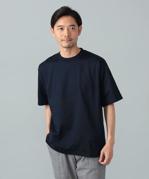 BEAMS F(ビームスエフ)の「ファーストグレードスーピマコットン ショートスリーブ クルーネック コンフォートフィット Tシャツ(Tシャツ/カットソー・メンズ・ホワイト/チャコールグレー/ブラック/ネイビー・S/M/XL/L)」の4枚目の写真