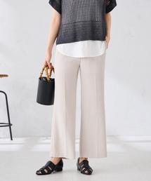 ［支持率NO.1/接触冷感/速乾/UVカット/イージーケア］スッキリ見えストレートパンツ