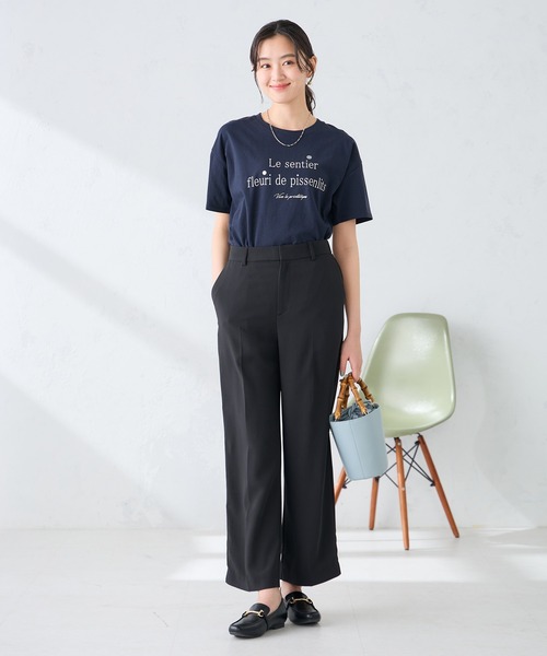 a.v.v（アーヴェヴェ）の「［支持率NO.1/接触冷感/速乾/UVカット/イージーケア］スッキリ見えストレートパンツ（スラックス・レディース・グレイッシュベージュ/ライトピンク/ブラック/ネイビー・SMALL/X-SMALL/X-LARGE/LARGE/MEDIUM）」の16枚目の写真