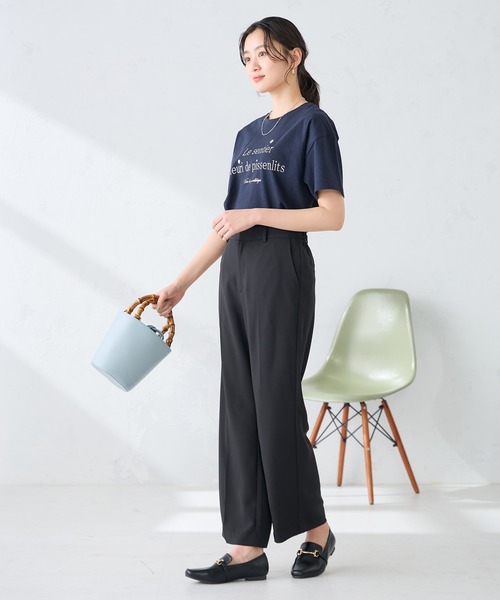 a.v.v（アーヴェヴェ）の「［支持率NO.1/接触冷感/速乾/UVカット/イージーケア］スッキリ見えストレートパンツ（スラックス・レディース・グレイッシュベージュ/ライトピンク/ブラック/ネイビー・SMALL/X-SMALL/X-LARGE/LARGE/MEDIUM）」の18枚目の写真