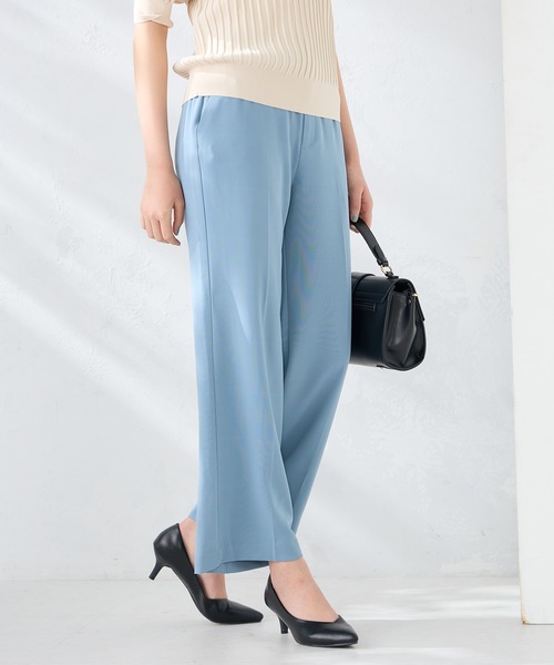 a.v.v（アーヴェヴェ）の「［支持率NO.1/接触冷感/速乾/UVカット/イージーケア］スッキリ見えストレートパンツ（スラックス・レディース・グレイッシュベージュ/ライトピンク/ブラック/ネイビー・SMALL/X-SMALL/X-LARGE/LARGE/MEDIUM）」の19枚目の写真