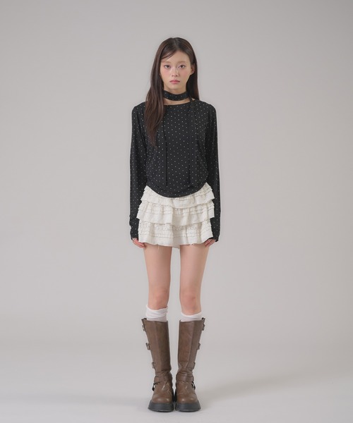 apres jour mignon(アプレジュールミニョン)の「タイ付きドットトップス(その他トップス・レディース・ブラック/オフホワイト・フリー/LARGE)」の20枚目の写真