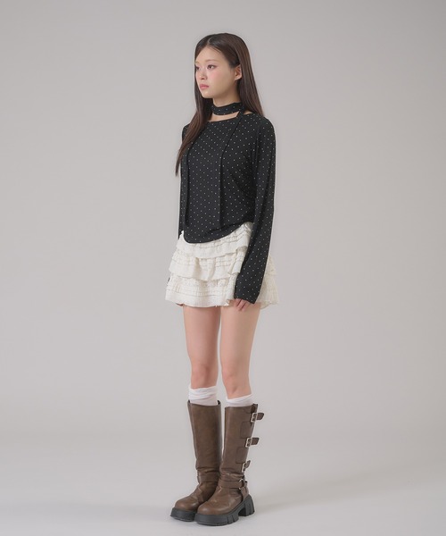 apres jour mignon(アプレジュールミニョン)の「タイ付きドットトップス(その他トップス・レディース・ブラック/オフホワイト・フリー/LARGE)」の19枚目の写真