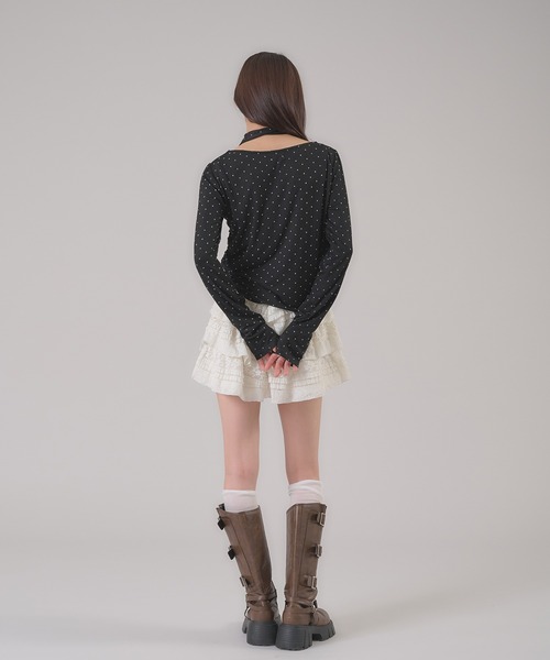 apres jour mignon(アプレジュールミニョン)の「タイ付きドットトップス(その他トップス・レディース・ブラック/オフホワイト・フリー/LARGE)」の21枚目の写真
