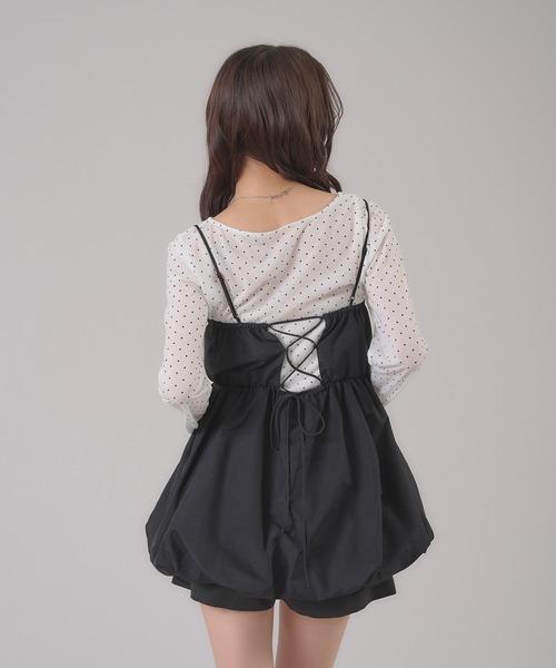 apres jour mignon(アプレジュールミニョン)の「タイ付きドットトップス(その他トップス・レディース・ブラック/オフホワイト・フリー/LARGE)」の13枚目の写真