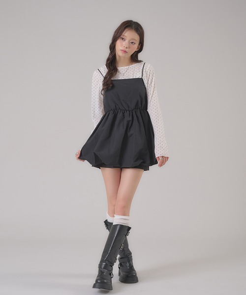 apres jour mignon(アプレジュールミニョン)の「タイ付きドットトップス(その他トップス・レディース・ブラック/オフホワイト・フリー/LARGE)」の3枚目の写真