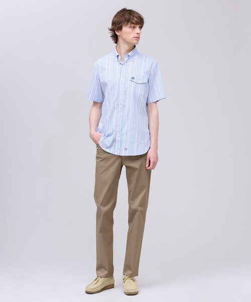 J.PRESS(ジェイプレス)の「ひんやりで品あり【吸水速乾 / 接触冷感 / 高通気性】Aero Weave クールマックスサッカー ストライプ シャツ / B.D.(シャツ/ブラウス・メンズ・グリーン系1/サックスブルー系7/ピンク系1・MEDIUM/X-LARGE/LARGE)」の13枚目の写真