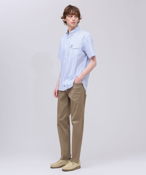 J.PRESS(ジェイプレス)の「ひんやりで品あり【吸水速乾 / 接触冷感 / 高通気性】Aero Weave クールマックスサッカー ストライプ シャツ / B.D.(シャツ/ブラウス・メンズ・グリーン系1/サックスブルー系7/ピンク系1・MEDIUM/X-LARGE/LARGE)」の14枚目の写真