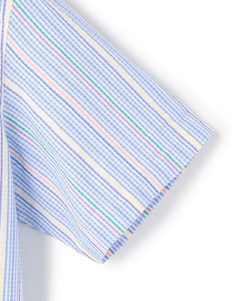 J.PRESS(ジェイプレス)の「ひんやりで品あり【吸水速乾 / 接触冷感 / 高通気性】Aero Weave クールマックスサッカー ストライプ シャツ / B.D.(シャツ/ブラウス・メンズ・グリーン系1/サックスブルー系7/ピンク系1・MEDIUM/X-LARGE/LARGE)」の18枚目の写真
