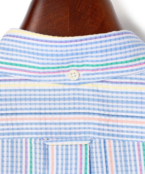 J.PRESS(ジェイプレス)の「ひんやりで品あり【吸水速乾 / 接触冷感 / 高通気性】Aero Weave クールマックスサッカー ストライプ シャツ / B.D.(シャツ/ブラウス・メンズ・グリーン系1/サックスブルー系7/ピンク系1・MEDIUM/X-LARGE/LARGE)」の20枚目の写真