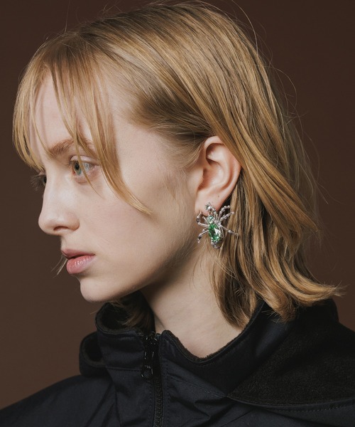 NON TOKYO(ノントーキョー)の「CRYSTAL SPIDER EARRING(イヤリング・レディース・ホワイト/グリーン/ピンク・FREE)」の5枚目の写真