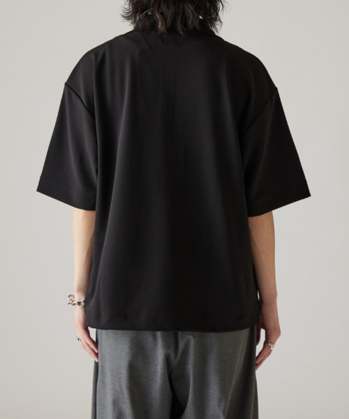 Lui's（ルイス）の「ジョーゼットハーフジップS/Sカットソー（Tシャツ/カットソー・メンズ・ネイビー/ホワイト/ブラック・FREE）」の11枚目の写真