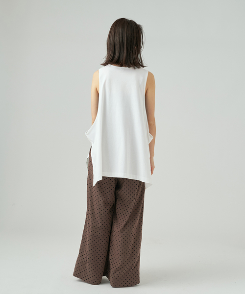 VERMEIL par iena(ヴェルメイユパーイエナ)の「TanC TOKYO タンクトウキョウ SIDE OPEN タンクトップ TC26A-039(Tシャツ/カットソー・レディース・ブラック/ホワイト・FREE)」の16枚目の写真