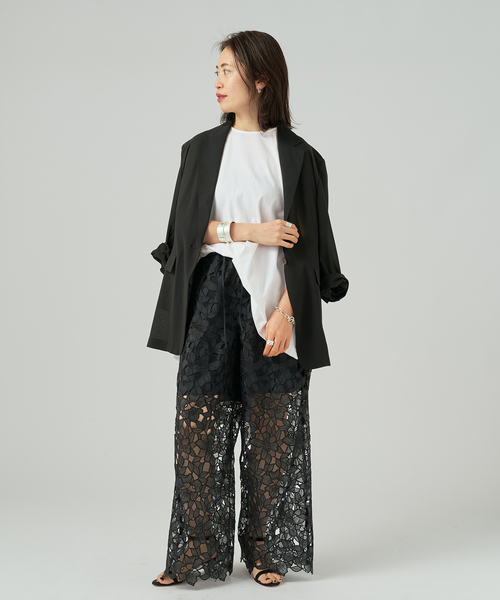 VERMEIL par iena(ヴェルメイユパーイエナ)の「TanC TOKYO タンクトウキョウ SIDE OPEN タンクトップ TC26A-039(Tシャツ/カットソー・レディース・ブラック/ホワイト・FREE)」の14枚目の写真