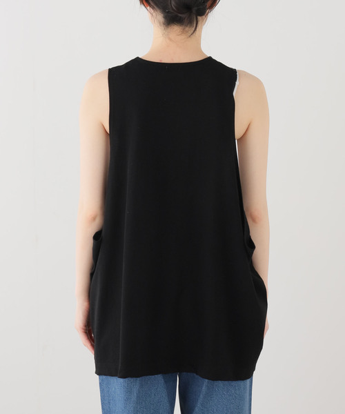 VERMEIL par iena(ヴェルメイユパーイエナ)の「TanC TOKYO タンクトウキョウ SIDE OPEN タンクトップ TC26A-039(Tシャツ/カットソー・レディース・ブラック/ホワイト・FREE)」の11枚目の写真