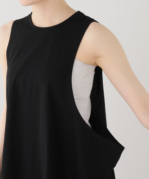 VERMEIL par iena(ヴェルメイユパーイエナ)の「TanC TOKYO タンクトウキョウ SIDE OPEN タンクトップ TC26A-039(Tシャツ/カットソー・レディース・ブラック/ホワイト・FREE)」の10枚目の写真