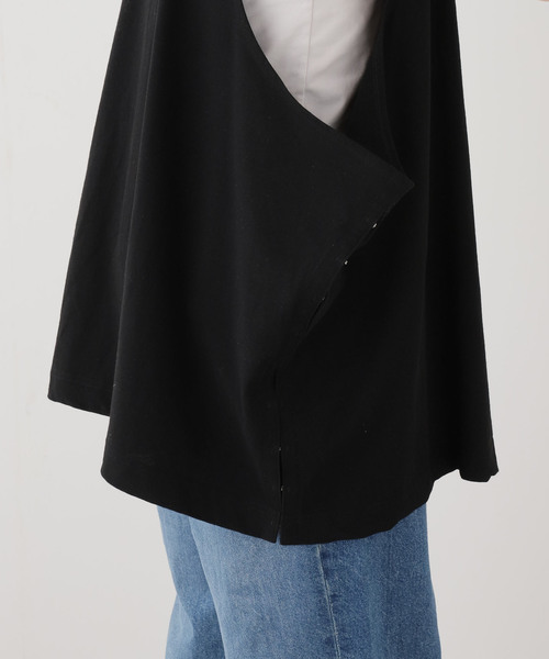 VERMEIL par iena(ヴェルメイユパーイエナ)の「TanC TOKYO タンクトウキョウ SIDE OPEN タンクトップ TC26A-039(Tシャツ/カットソー・レディース・ブラック/ホワイト・FREE)」の9枚目の写真