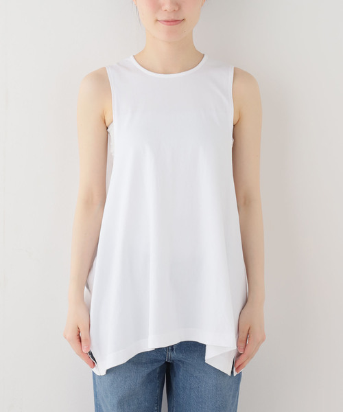 VERMEIL par iena(ヴェルメイユパーイエナ)の「TanC TOKYO タンクトウキョウ SIDE OPEN タンクトップ TC26A-039(Tシャツ/カットソー・レディース・ブラック/ホワイト・FREE)」の4枚目の写真