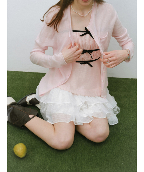 SINCETHEN(シンスゼン)の「ディアポケットウールカーディガンピンク(カーディガン/ボレロ・レディース・その他・SMALL/MEDIUM)」の2枚目の写真