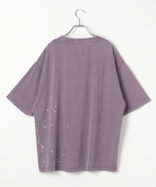 niko and...（ニコアンド）の「缶バッジ付きペイントTシャツ（Tシャツ/カットソー・メンズ・ブルー/オフホワイト/ブラック/パープル・MEDIUM/LARGE）」の20枚目の写真