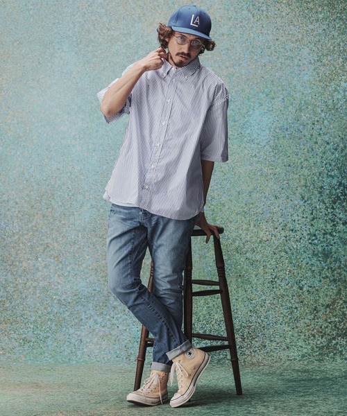 THEOREM(セオレム)の「mhs2632- High Tech Stripe HS Shirt ストライプハーフスリーブシャツ(TRM-6717)(シャツ/ブラウス・メンズ・オフホワイト/ネイビー・M/L)」の11枚目の写真