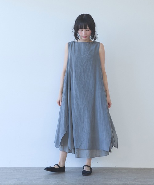 yuni(ユニ )の「△C/Si layerd one-piece(ワンピース・レディース・チャコールグレー/ピンク/カーキ・FREE)」の17枚目の写真