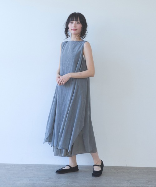 yuni(ユニ )の「△C/Si layerd one-piece(ワンピース・レディース・チャコールグレー/ピンク/カーキ・FREE)」の18枚目の写真