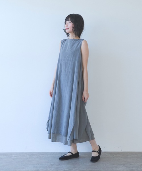 yuni(ユニ )の「△C/Si layerd one-piece(ワンピース・レディース・チャコールグレー/ピンク/カーキ・FREE)」の19枚目の写真