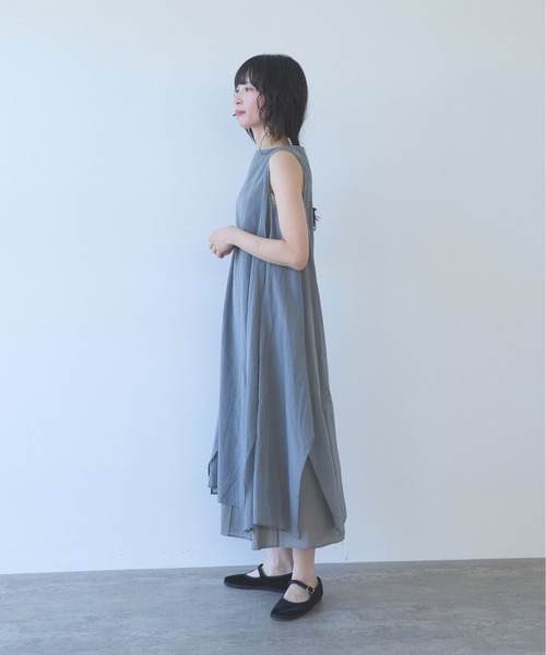 yuni(ユニ )の「△C/Si layerd one-piece(ワンピース・レディース・チャコールグレー/ピンク/カーキ・FREE)」の20枚目の写真