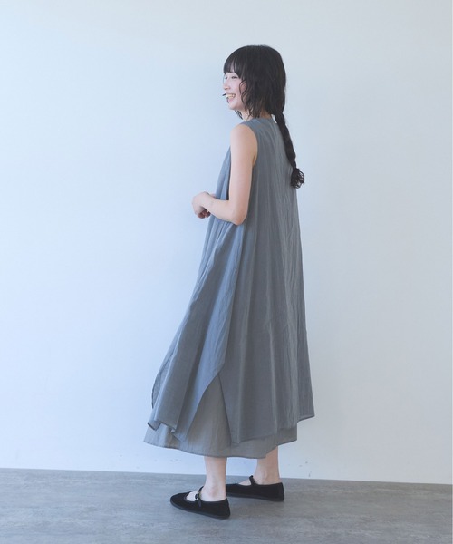 yuni(ユニ )の「△C/Si layerd one-piece(ワンピース・レディース・チャコールグレー/ピンク/カーキ・FREE)」の22枚目の写真