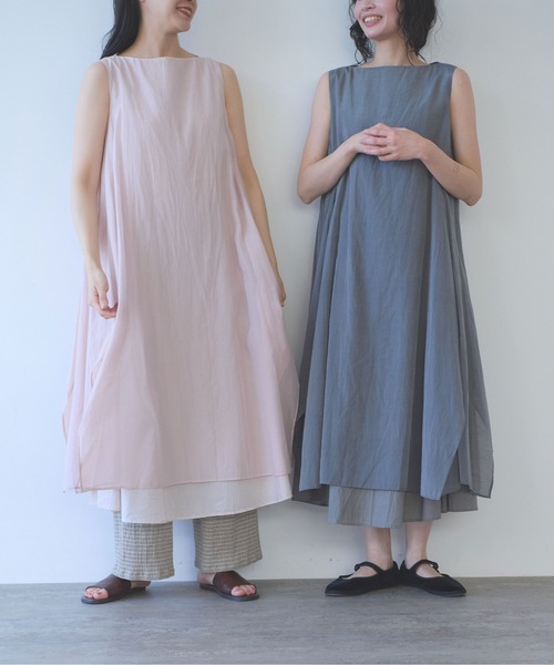 yuni(ユニ )の「△C/Si layerd one-piece(ワンピース・レディース・チャコールグレー/ピンク/カーキ・FREE)」の6枚目の写真