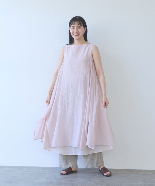 yuni(ユニ )の「△C/Si layerd one-piece(ワンピース・レディース・チャコールグレー/ピンク/カーキ・FREE)」の8枚目の写真