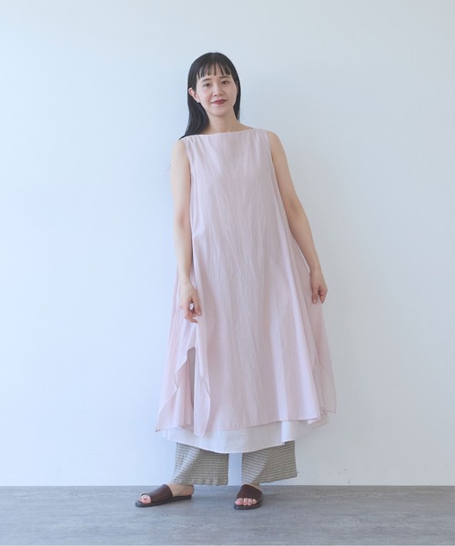 yuni(ユニ )の「△C/Si layerd one-piece(ワンピース・レディース・チャコールグレー/ピンク/カーキ・FREE)」の9枚目の写真