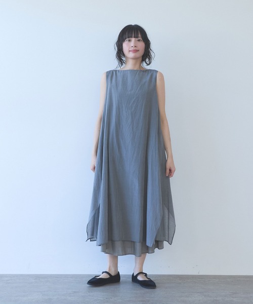 yuni(ユニ )の「△C/Si layerd one-piece(ワンピース・レディース・チャコールグレー/ピンク/カーキ・FREE)」の16枚目の写真