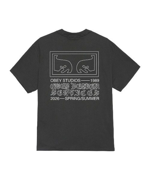 OBEY（オベイ）の「OBEY DESIGN SERVICES（オベイ デザイン サービスズ）（Tシャツ/カットソー・メンズ・レッド系/ホワイト系/ブラック系・MEDIUM/LARGE/X-LARGE）」の2枚目の写真