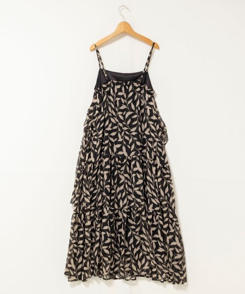 NOLLEY’S(ノーリーズ)の「【Import Fabric】ウォッシャブル楊柳リーフ柄ウエストリボンワンピース(ワンピース・レディース・グレー系その他/ブラウン系その他・38)」の22枚目の写真