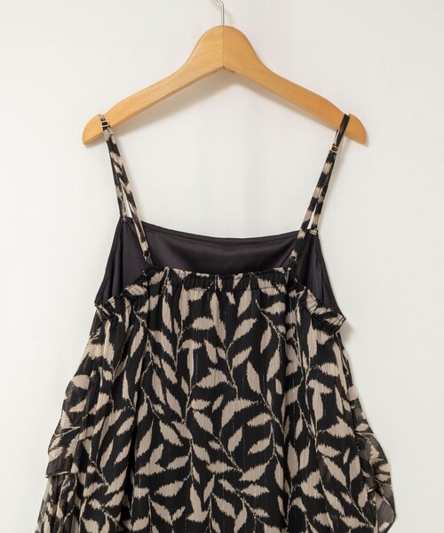 NOLLEY’S(ノーリーズ)の「【Import Fabric】ウォッシャブル楊柳リーフ柄ウエストリボンワンピース(ワンピース・レディース・グレー系その他/ブラウン系その他・38)」の21枚目の写真