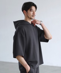 SPU（スプ）の「【セットアップ対応】防シワ・抗ピリング・接触冷感・ウォッシャブル機能性ハイポンチ半袖プルパーカー（パーカー）」