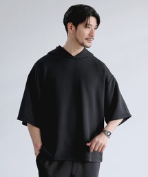 SPU（スプ）の「【セットアップ対応】防シワ・抗ピリング・接触冷感・ウォッシャブル機能性ハイポンチ半袖プルパーカー（パーカー）」