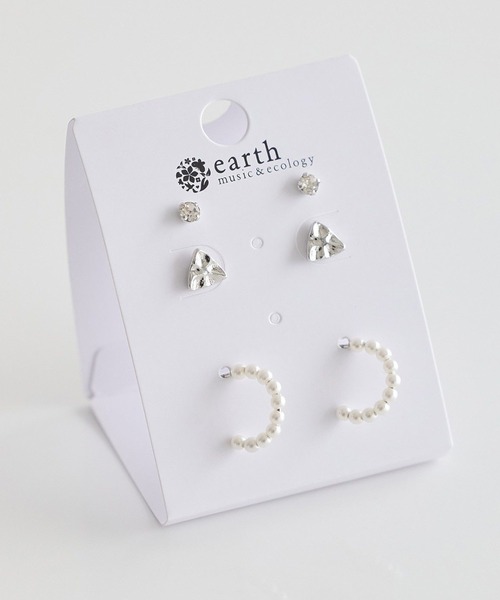 earth music&ecology(アースミュージックアンドエコロジー)の「【3SET】デイリーピアス(ピアス(両耳用)・レディース・ゴールド/シルバー・FREE)」の1枚目の写真